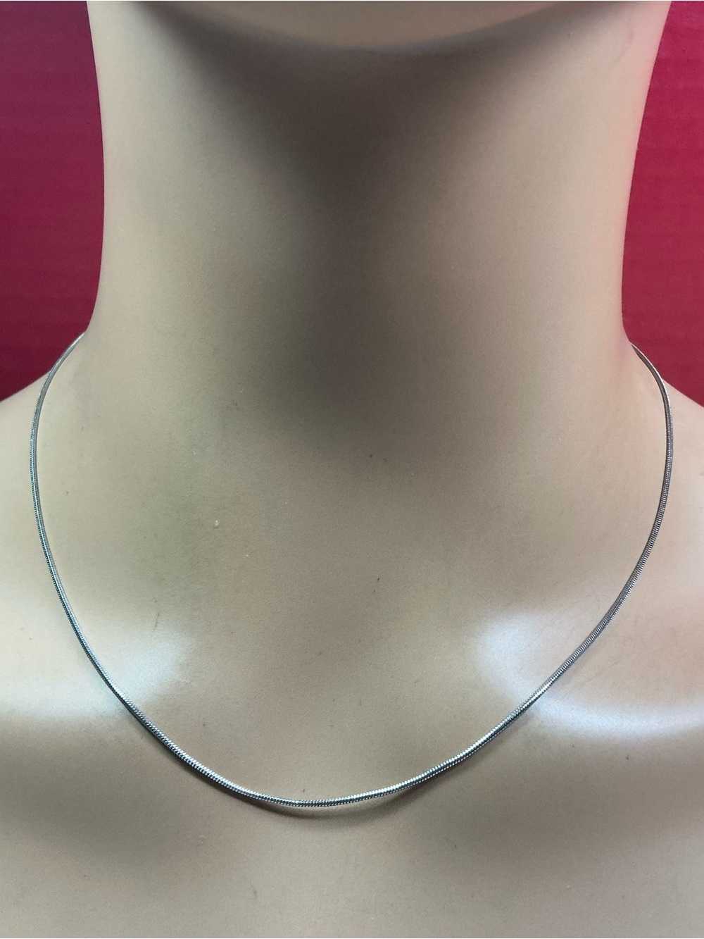 Classic Sterling Silver Snake Chain Necklace - Versatile Everyday Chain. 18โ
